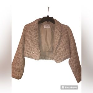 Zara Cropped Tweed Blazer